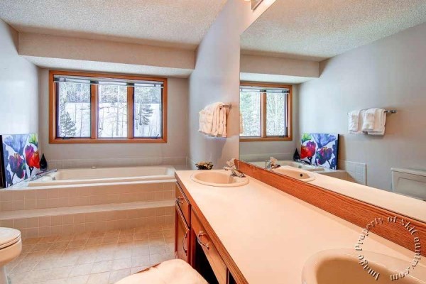 [Image: Comfortable 2 Bedroom, Bright Living Area with Forest Views. Onsite Hot Tub]