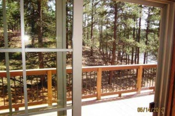 [Image: Quiet Mountain-View, Lakeside Cabin Among Giant Pines, Newly Built]