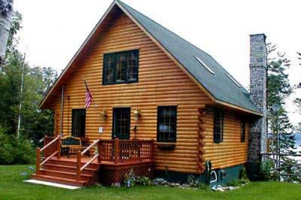 [Image: Mainely Home Log Cabin: Deluxe Cabin on Bay of Fundy]