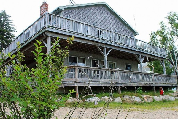 [Image: 'Decked Out' Downeast, a Spacious, Comfortable Oceanfront House]
