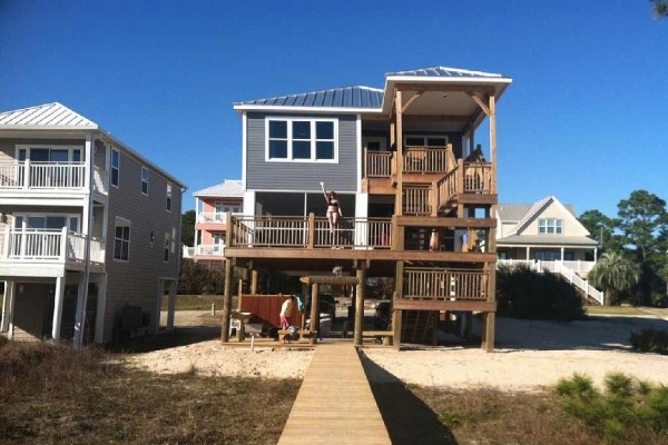 [Image: Mood Swing - New, Gulf Front, Huge Screened Porch, Private Boardwalk, Wifi, Dogs]