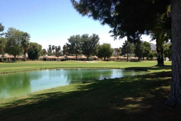 [Image: Relaxing Lake View on 9th Hole on Cathedral Canyon Cc Plus Poolside!]