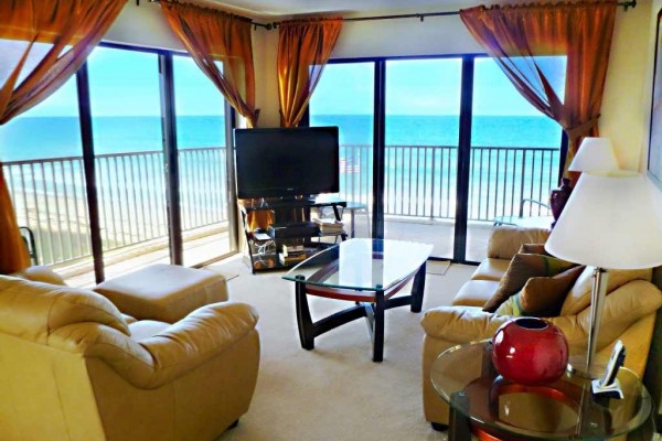 [Image: Panoramic Ocean View from This Corner Condo with Balcony. Direct Ocean Front!]