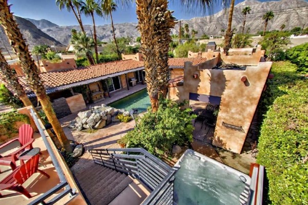 [Image: Spanish Style Home: Saltwater Pool, Hot Tub, Cabana, Sprawling Manicured Gardens]