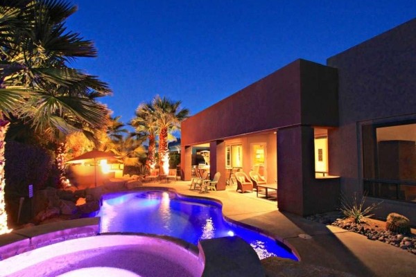 [Image: 'Avalon' Gorgeous Pool W/ Waterfall, Spa, Firepit, Misters Everywhere, Fun!]