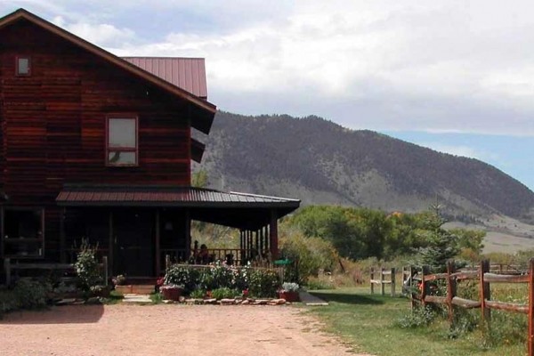 [Image: "Two Dog Chalet" (Snowy Range Mountains / Home on the River)]