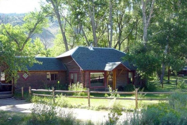 [Image: Woods Landing Guest Cabin on the Big Laramie River]