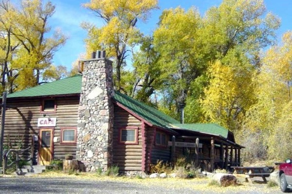 [Image: Woods Landing Guest Cabin on the Big Laramie River]