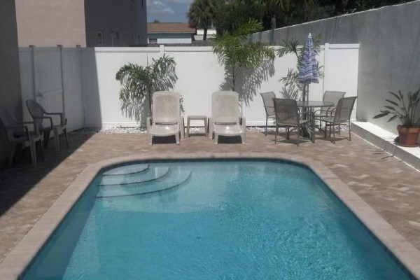 [Image: Not a Condo! Private Saltwater Pool-1/2 Block to Beach!]
