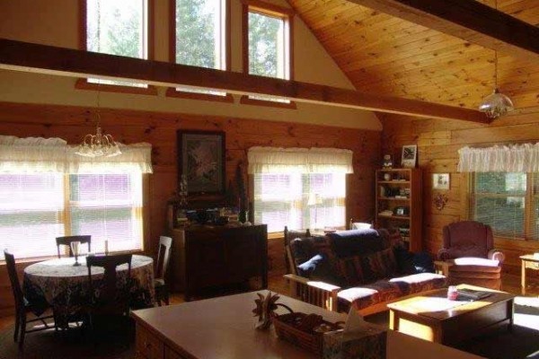 [Image: Authentic Finish Style Log Home on Cranberry River]