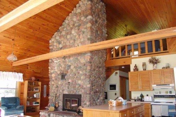 [Image: Authentic Finish Style Log Home on Cranberry River]
