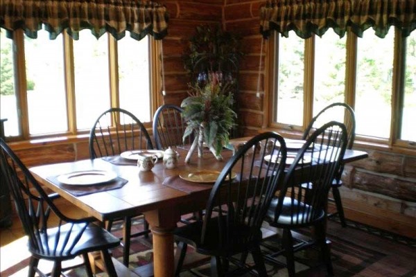 [Image: Vacation in Our Beautiful River Front Log Cabin!]