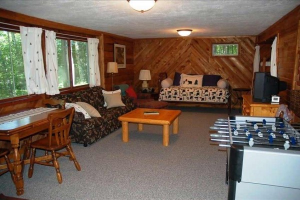 [Image: Private-True Log Cabin on Pristine Spider Lake in Washburn County]