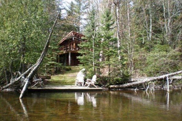 [Image: Tranquil Brule River, Nature Lover and Fisherman's Retreat.]