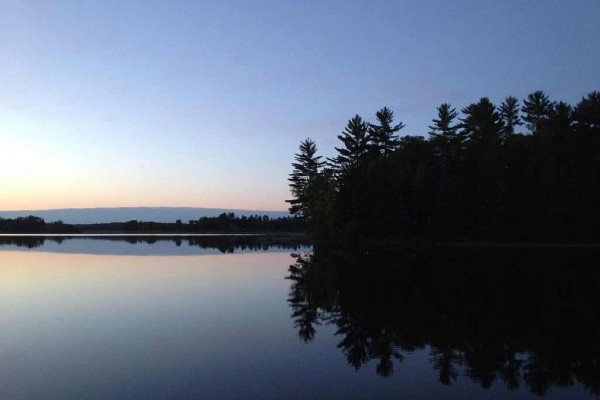 [Image: Historic Log Cabin on Beautiful, Private Lake of the Falls]