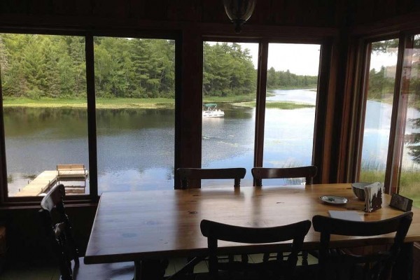 [Image: Historic Log Cabin on Beautiful, Private Lake of the Falls]