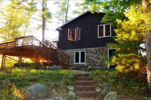 [Image: Lakeside Cottage in the Pine Woods with Huge Deck and Sunset Views]