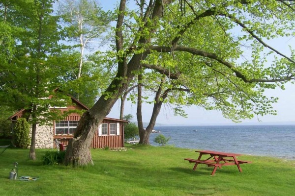 [Image: Waterfront with a Great Beach, Fireplace and Large Yard]