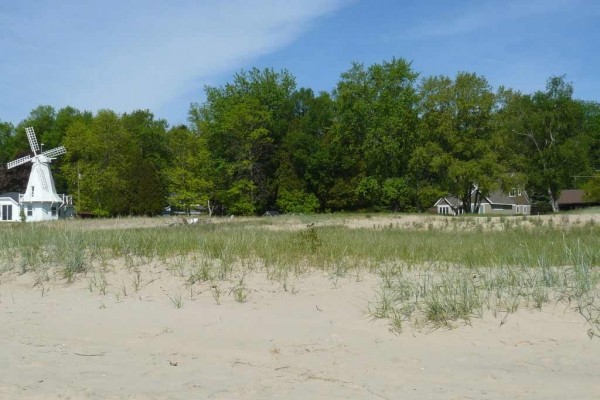 [Image: Windmill Beach -- the Best of Both Worlds, Beach and Woods!]