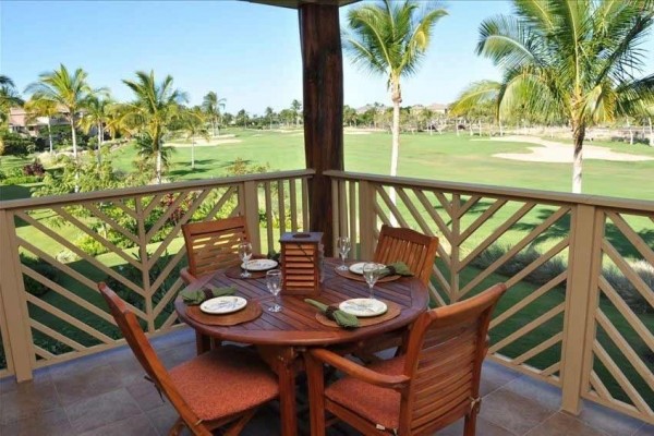 [Image: Sunset Golf Course Views from Lanai with Outdoor Kitchen!]