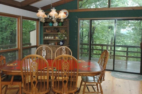 [Image: Hiking Haven, Great Views, Hot Tub, Deck, Wood Stove, Wifi]