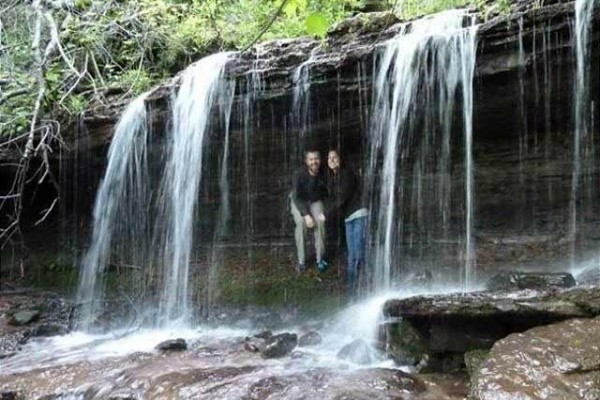 [Image: Super Fun, Private Out Door Hot Tub, Fire Pit, Water Fall on Property]