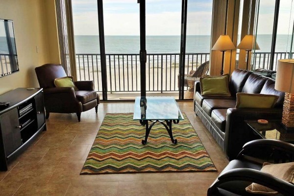 [Image: Direct Beachfront -- Water Views from All Windows!]