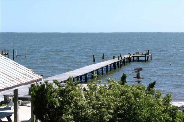 [Image: Cape Lookout Lighthouse View from Waterfront Cottage]