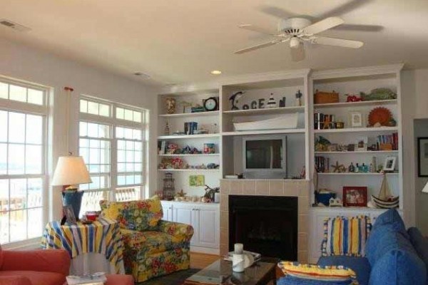 [Image: Soundfront Home W/ Dock and View of Cape Lookout Lighthouse]