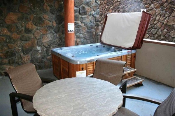 [Image: Affordable Luxury- Ski In/Out Walk to Town Private Hot Tub]