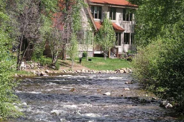 [Image: Across from Rio Grande Trail on Roaring Fork River. Walk to Downtown Aspe]